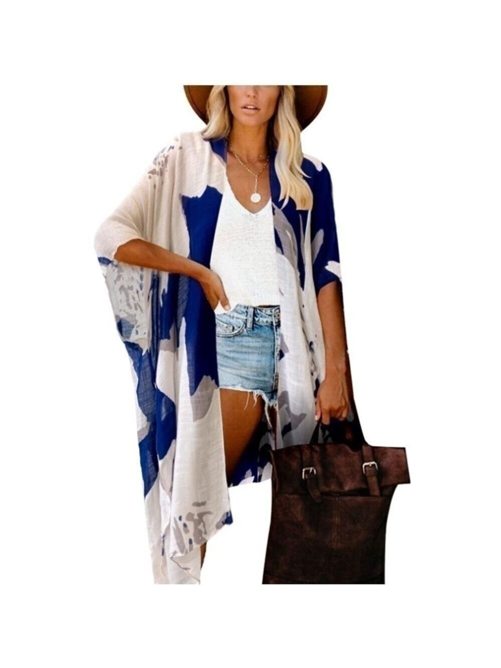 New Beautiful Floral Kimono Cardigan Swimsuit Beach Summer Cover Swimwear Dress